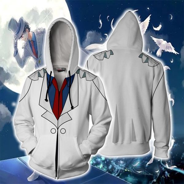 

conan new one comic cosplay hoodies green boxing 3d print zipper hoodie sweatshirts halloween cos costume, Black