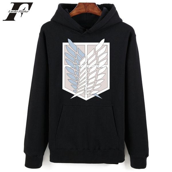 

attack on titans hoodies men sweatshirt japan popular anime allen hooded sweatshirt men funny cartoon clothes, Black