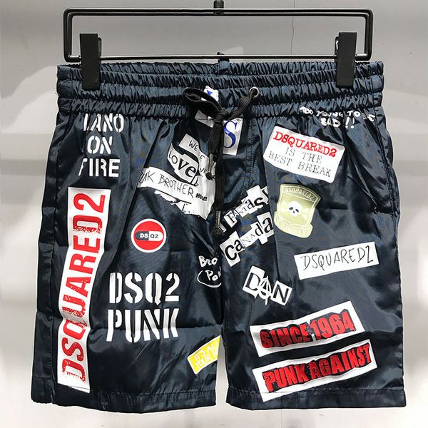 

2019 designers letter print board shorts mens boardshort summer beach surf d2 shorts high-quality men swim shorts, White;black