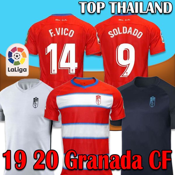 

19 20 Camiseta de fútbol Granada Soccer Jersey home away third 2019 2020 SOLDADO Herrera Antonio Vadillo Puertas Duarte football shirts