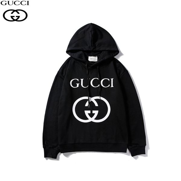 

Hit 13 gucci 13 new fine cotton high end men and women fa hion ca ual long leeved port weater 02, Black