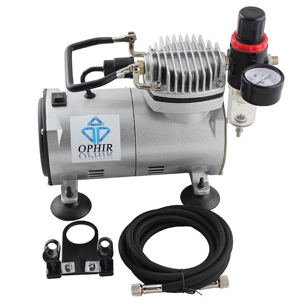 

ophir mini air compressor with filter holder airbrush air compressor set for model hobby body painting 110v/220v ac089