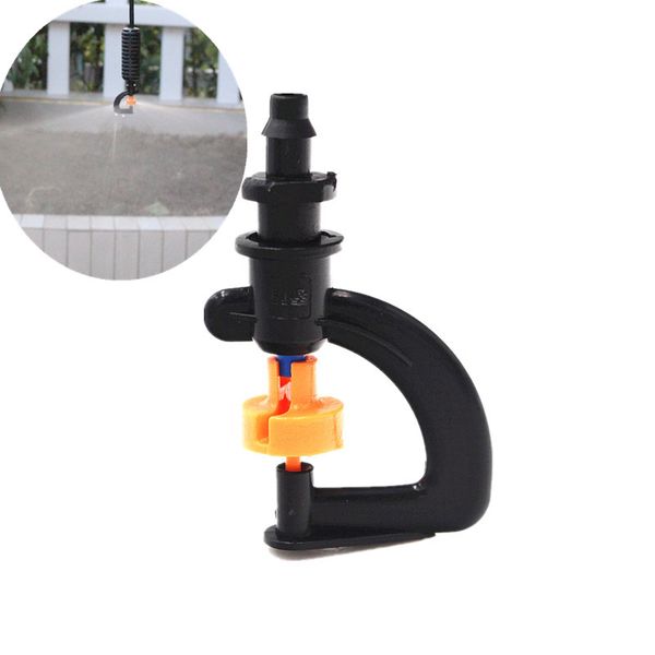 

100pcs automatic irrigation sprayer with 1/4" barb garden micro irrigation sprinkler greenhouse rotating nozzle