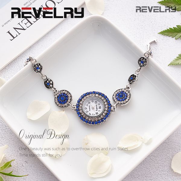 

revelry 2019 new fashion rhinestone watches women stainless steel quartz watch women dress bracelet watches ladies clock, Slivery;brown