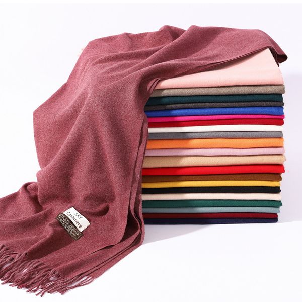 

2019 new women scarf thin shawls and wraps lady long solid hijab cashmere cashmere shawl autumn head scarves 200*70cm, Blue;gray