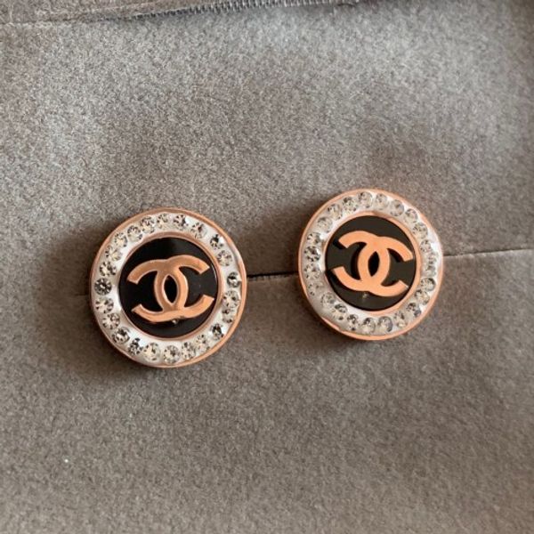 

High poli hed fa hion tainle teel ummer diamond round earring for girl women 14k ro e gold filled lover wedding earring whole ale