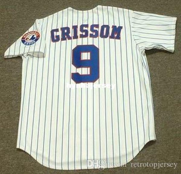 

custom marquis grissom montreal stitched 1994 majestic vintage home baseball jersey retro mens jerseys running, Gray