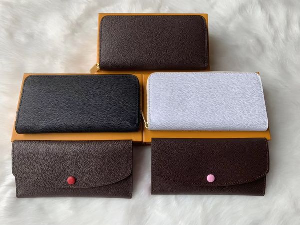 

2021 high quality classic women Wallet designer mens wallets handbags purses eather purse card holder fashion ladies clutch bag, #3 black flower