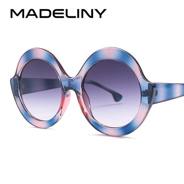 

madeliny fashion women round sunglasses brand new cat eye style vintage two-color frame oversized female sun glasses ma421, White;black