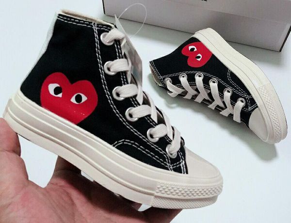 

Дети CDG играть 1970-х годов классический холст совместно большие глаза высокая верх