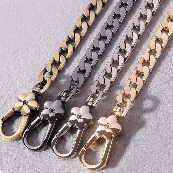 

bag parts & accessories diy metal replacement chain shoulder straps gold, silver, gun black, brushed bronze handbag purse handles