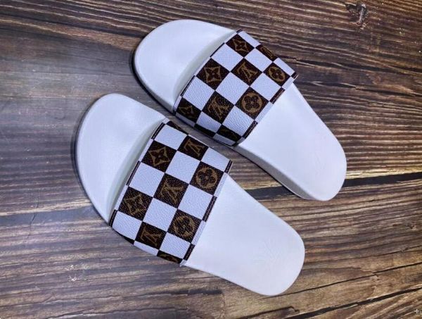 

роскошная mens женщин лето сандалии бич слайд waterfront тапочки женские сандали firmati da donna обувь классический печати цветов, Black