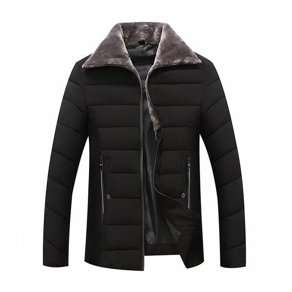 

8xl 7xl 6x plus size winter jacket men fashion fur collar male parka jacket mens thick jackets and coats man winter parkas, Black
