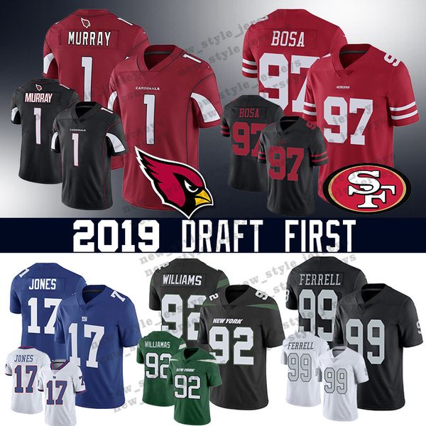 

1 kyler murray 2019 draft fir t cardinal jer ey 49er 97 nick bo a 17 daniel jone jer ey 92 quinnen william 99 clelin ferrell