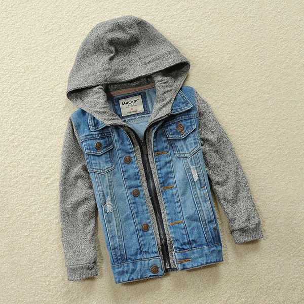 

2020 spring new boys denim jacket coat autumn fashion children jeans jackets kids boys casual jackets casaco infantil 2-13 year, Blue;gray