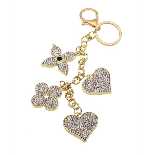 

and heart crystal bejeweled key chain car key ring handbag charm gift for girls, Silver