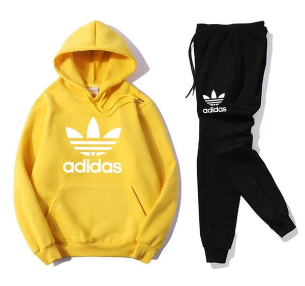 

2020 новая мода дизайнер спортивной вскользь adιdαs унисекс спортивной одежды мужчин, женщин балахон бренд костюм высокого качества балахон, Gray