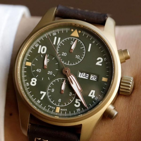 

7750 movement men mechanical watches bronze wristwatch male clock leather relogio masculino sell watch automatic watch men gift, Slivery;brown