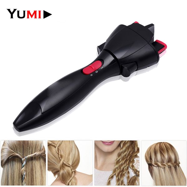 Yüksek Kaliteli Otomatik Örme Cihaz Saç Braider Styling Araçları Diy Elektrikli Iki Tellerinin Büküm Örgü Makinesi Saç Braider Makinesi SH190727