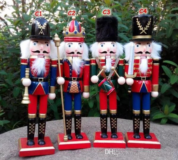 30cm Wooden Christmas Nutcracker Soldiers Puppet Zakka Creative