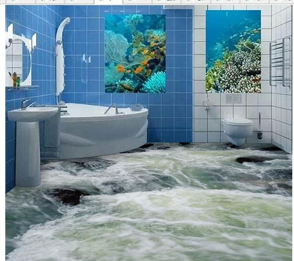 

p any size custom 3d bathroom wallpaper waterproof