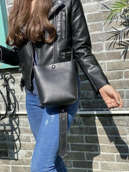 

мешок новой моды кожа ведра мешок мягкой кожи дама плечо женщины мессенджер простой маленький квадрат женщин