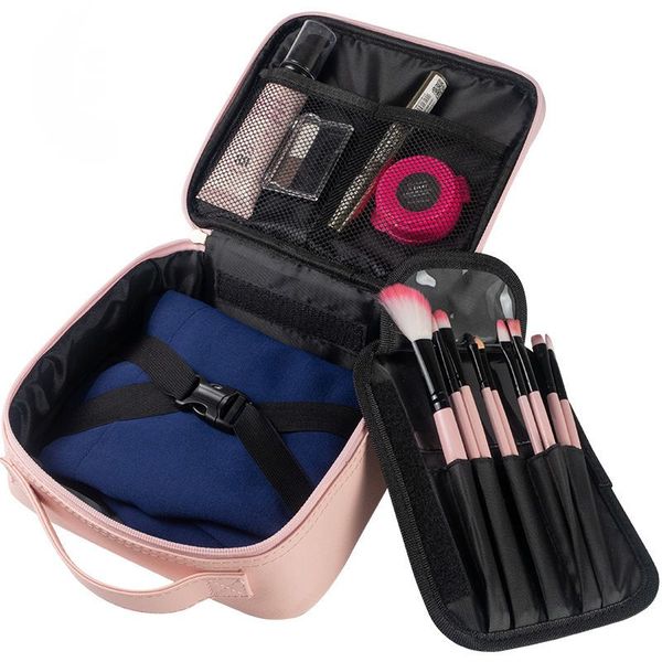

professional makeup bag cute leather cosmetic bag travel organizer makeup case beauty salon tattoo nail storage pouch bags cn296