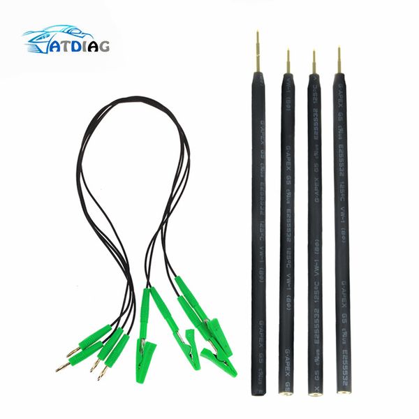 

4pcs/set probe pens 4pcs pins with connect cable replacement led bdm frame obd2 programming for ktag/kess ecu board