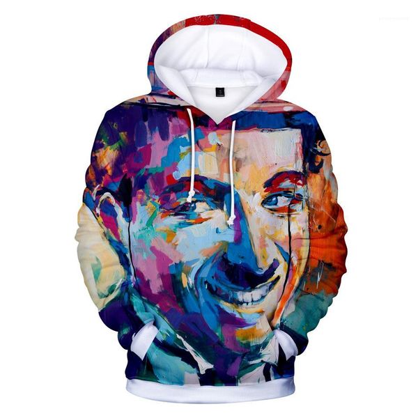 

funny character designer sweatshirts pullovers chaplin 3d printed hoodie mens fashion, Black