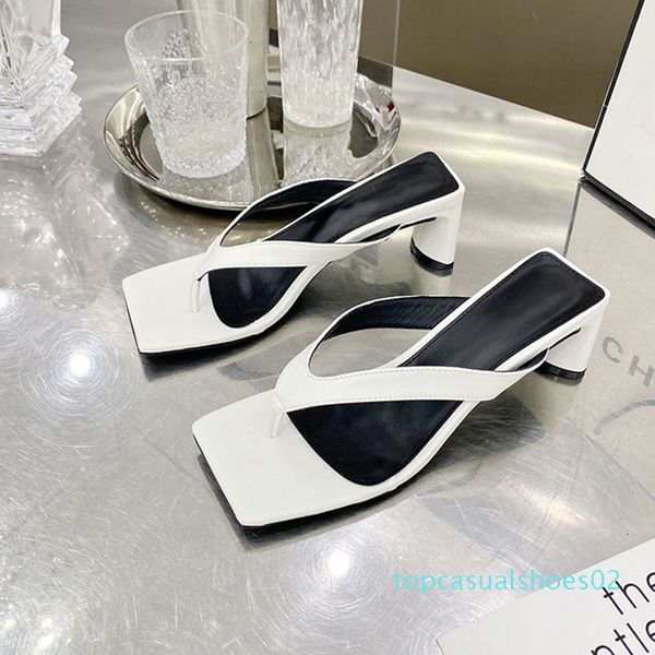 

kcenid 2020 модный квадратный носок женские шлепанцы летние пляжные женские туфли bohemina женские сандалии мед каблук скольжения на тапочки, Black