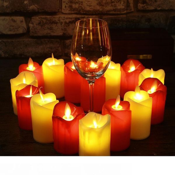 

3 шт. лот led беспламенная свеча 5*7.5 см пластик имитация пламени led день рождения свечи огни рождество свадьба домашнее украшение