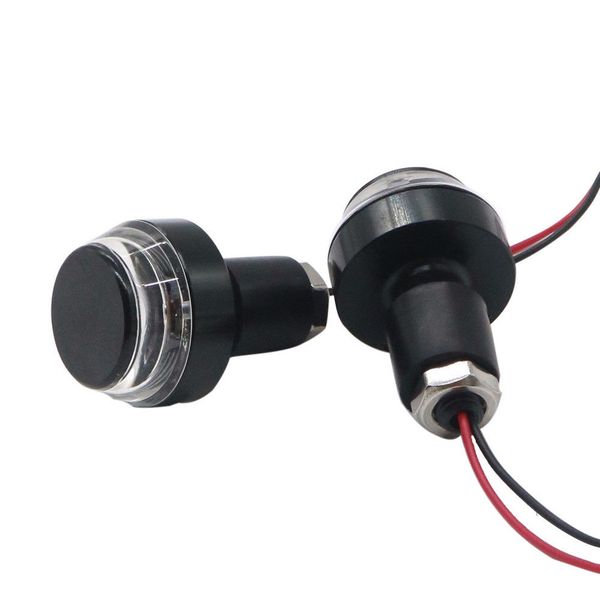 

2pcs replacement end indicator dc 12v grip plug motorcycle amber led aluminum high transmittance retro signal light