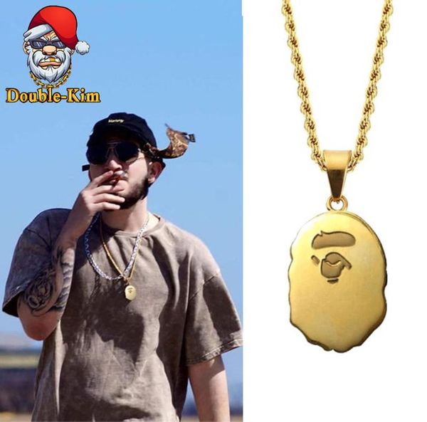 

ape man ожерелье мужчина hiphop street культура titanium из нержавеющей стали моды модных цепей ожерелья людей подарок ювелирных изделий, Silver
