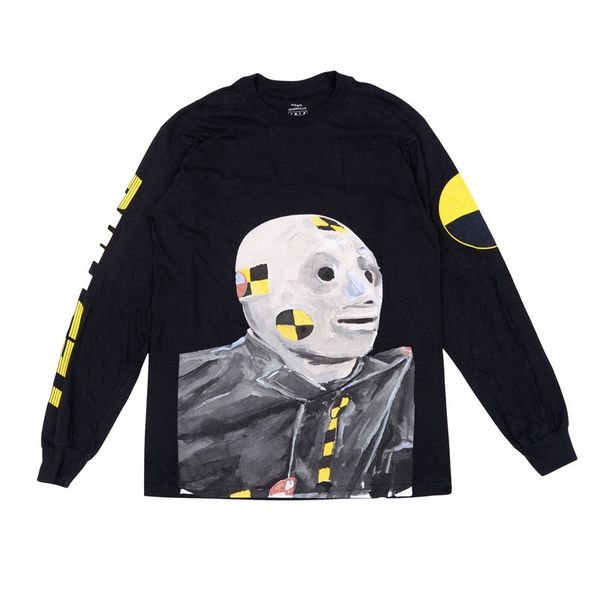 

travis scott testing printed tshirt fashion pullover long sleeves tee designer mens loose, White;black