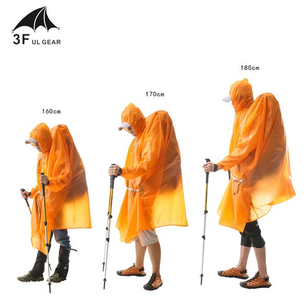 

new3f ul gear single person ultralight hiking cycling raincoat outdoor awning camping tarp sun shelter 15d silicone 210t taffeta
