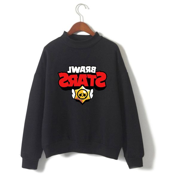 

time shirt leisure men and women high collar sweater t shirts, Black