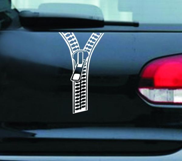 

creative zipper car stickers rear decals decoration accessories fastener auto moto riflettente del vinile sticker car styling