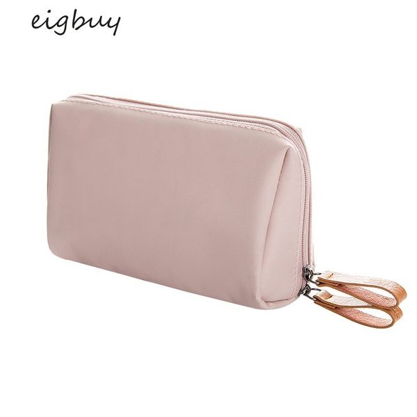 

sh] korean style solid cosmetic bag women bow tie makeup bag waterproof travel wash ash