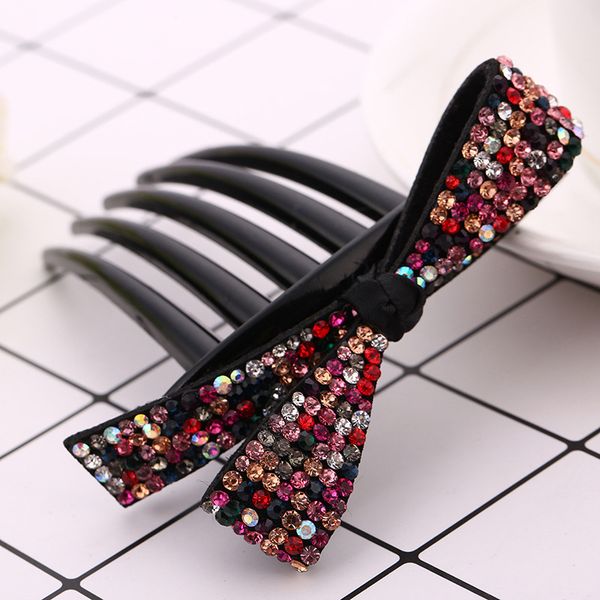 

korean girl simple exquisite hair pins for women fashion rhinestone headdress comb hair accessories