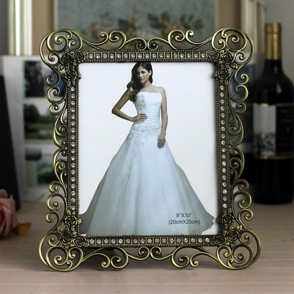 

selling 7 inch 10 inch metal p frame white modern copper color vintage wedding p frame gifts accessories