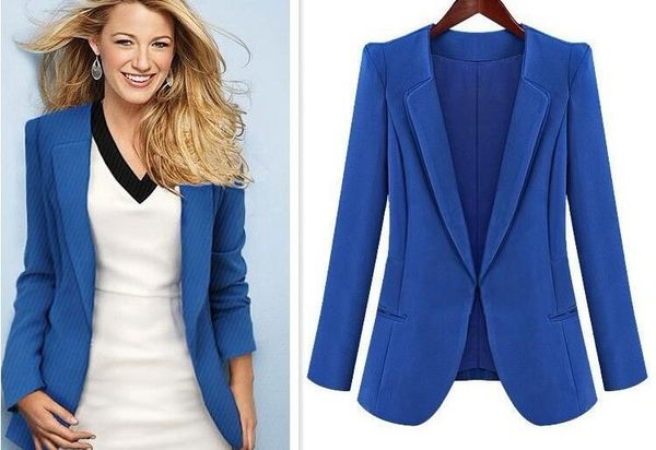

2018 spring and autumn new european and american sell slim black blue small suit blazers, White;black