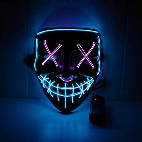 

halloween mask el party masks horror masque neon mascara cosplay scary masker glowing skull mask for halloween party