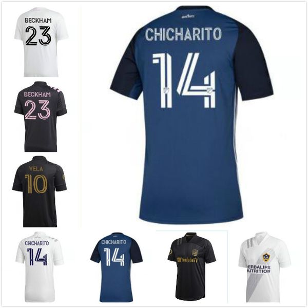 

new 2020 los angeles soccer jersey 2021 lafc carlos vela home away fc inter miami beckham black la galaxy chicharito white football shirts, Black;yellow
