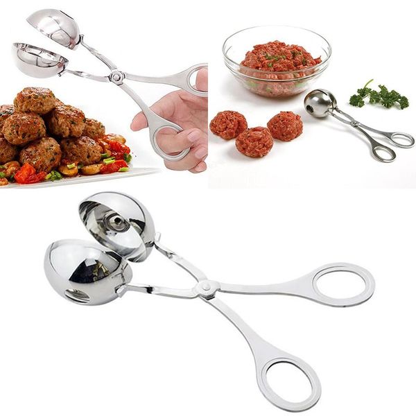 

practical convenient meatball maker stainless steel stuffed meatball clip diy fish meat rice ball maker useful in stock fa2634