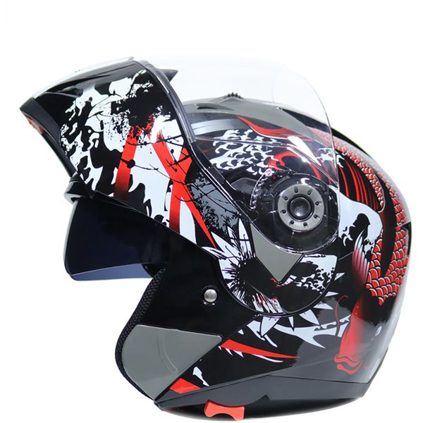 

2020 new flip up motorcycle helmet motorbike modular dual lens motocross moto helmet crash full face helmets casco moto casque