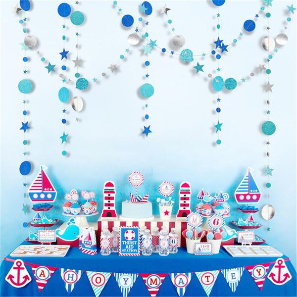 

4m twinkling stars snowflake paper garland pendant christmas decorations 2020 new year decorations christmas