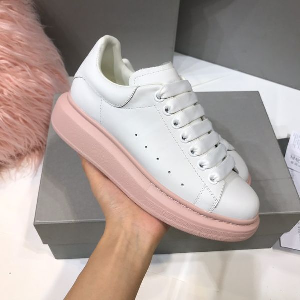 

2019 colorful reflection casual shoes platform fashion luxury designer women sneakers leather orange vintage trainer shoes espadrilles t01, Black