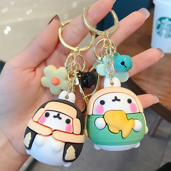 

mini cartoon key chain female cute girl ins car key chain bag pendant wholesale, Silver