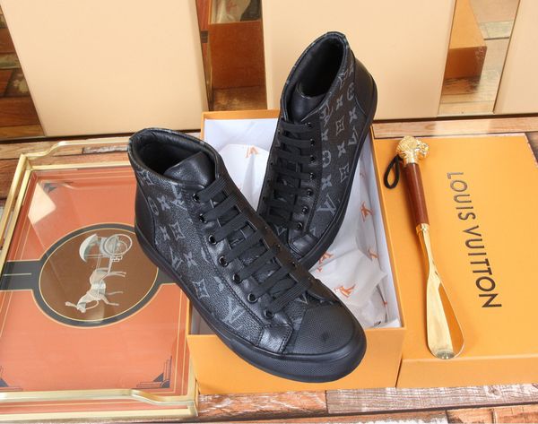

20ss designers canvas shoes men's shoes ulzzang 2019 new wild reflective anime high to help men sneakers shoes, Black