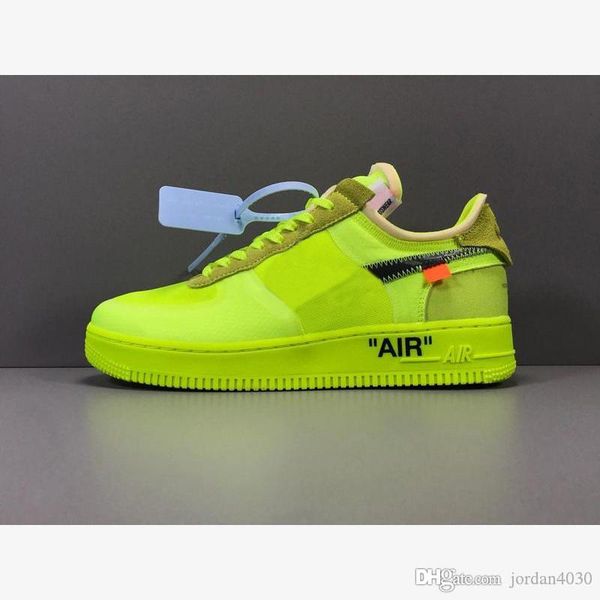 

2020 new forces 1 low white running shoes volt hyper jade cone black designer shoes ao4606-700 36-45 with box